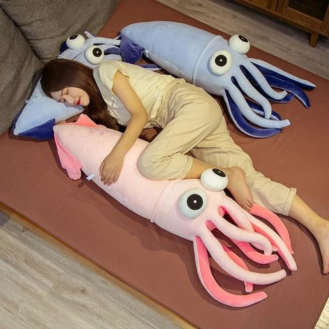 The Very Chill Squid Plushie — Oversized Plush Body Pillow