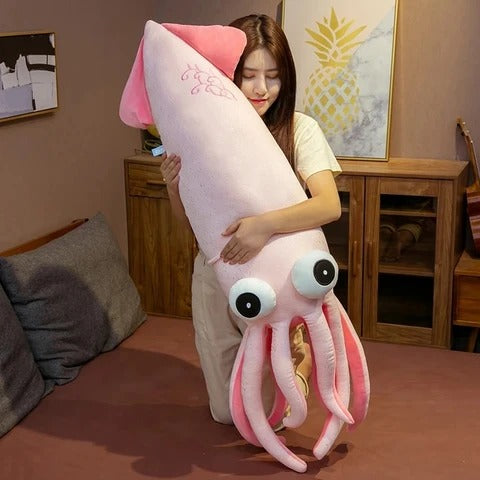 The Very Chill Squid Plushie — Oversized Plush Body Pillow