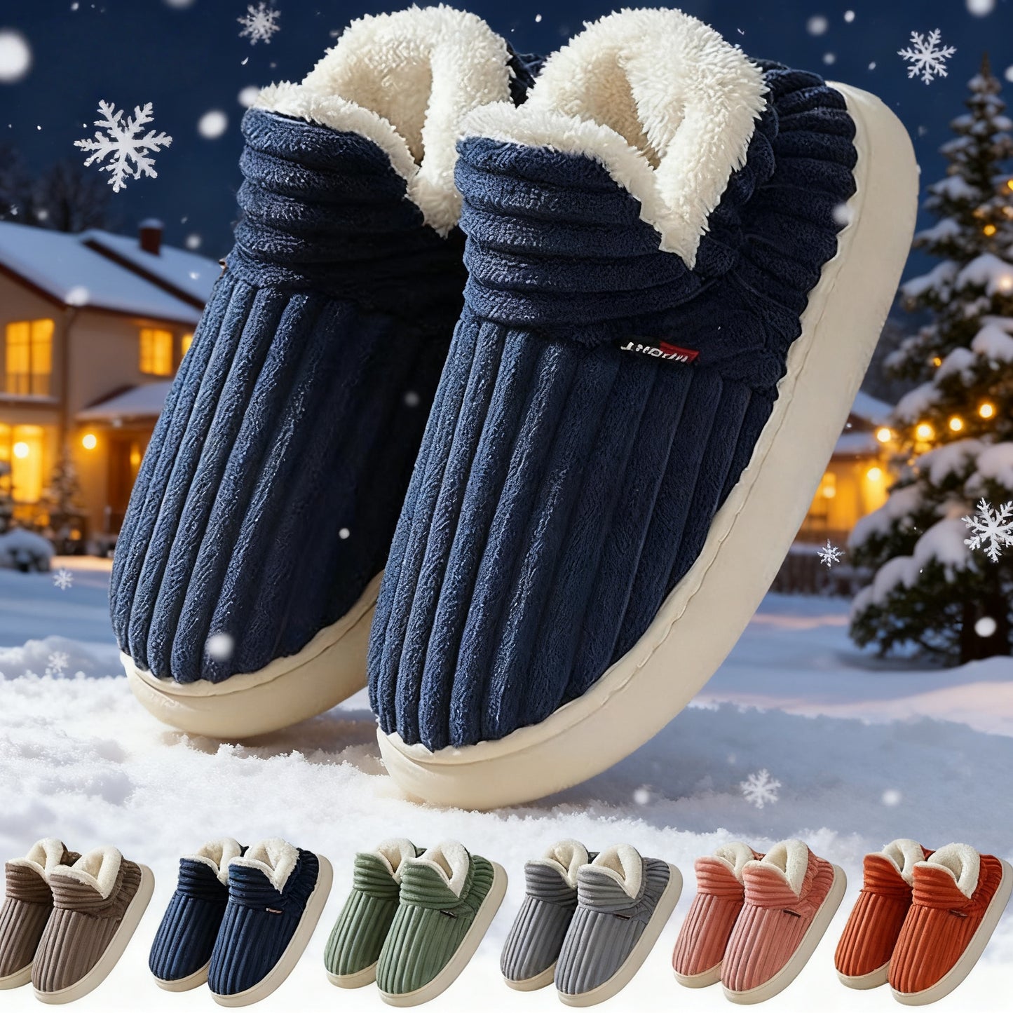 The 'I’m Not Going Back Out' Plush Slippers — Cozy Indoor Plush Slippers