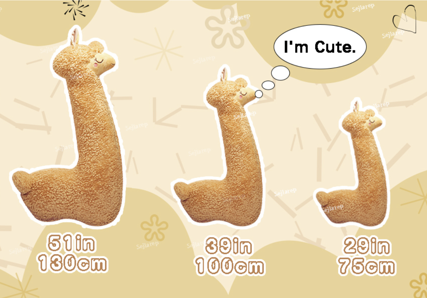 Bob the Alpaca Plushie – Oversized Plush Body Pillow